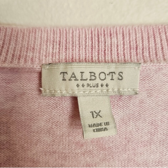 Talbots Paris Sweater Pink
embroidered 1X crew neck Knit Soft
French Details - Picture 3 of 8